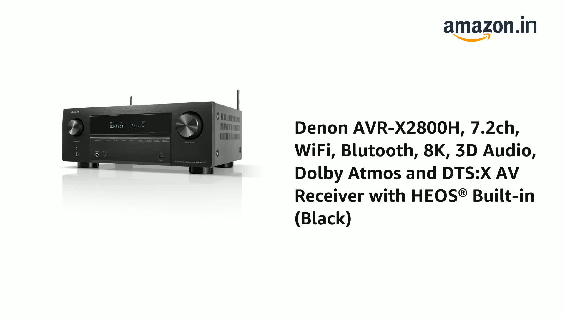 Denon AVR-X2800H, 7.2ch, WiFi, Blutooth, 8K, 3D Audio, Dolby Atmos